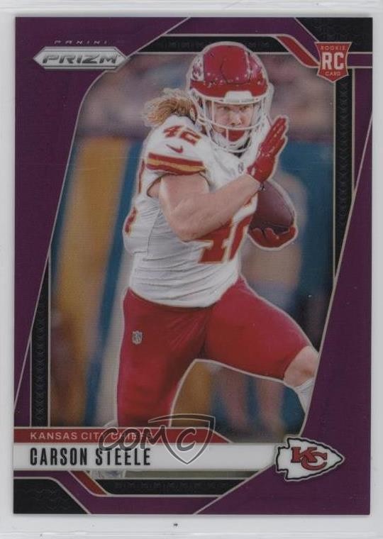 2024 Panini Prizm Rookies Purple Prizm 19/125 Carson Steele #377 Rookie RC 1cw4