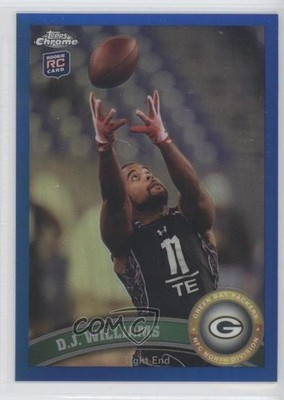 2011 Topps Chrome Blue Refractor 1/199 DJ Williams #65 Rookie RC 1b8