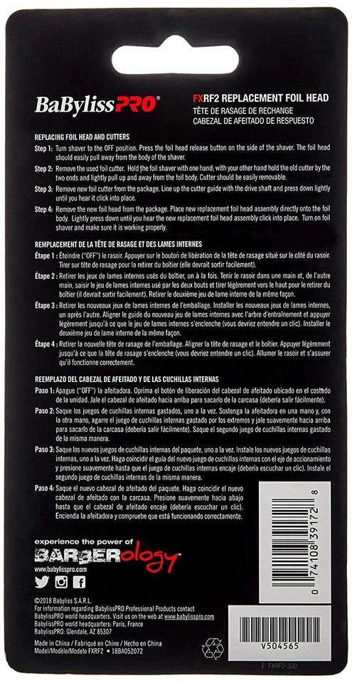 Babyliss Pro Replacement Foil Double Foil Head for FoilFX02 Silver Shaver FXRF2S - Image 3 of 4