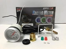 OBX Racing Sport Platinum White Meter Water Temperature Gauge