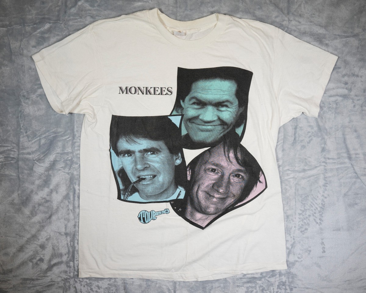 Vtg The Monkees 1989 1990 Tour Shirt Davy Jones Mickey Dolenz 