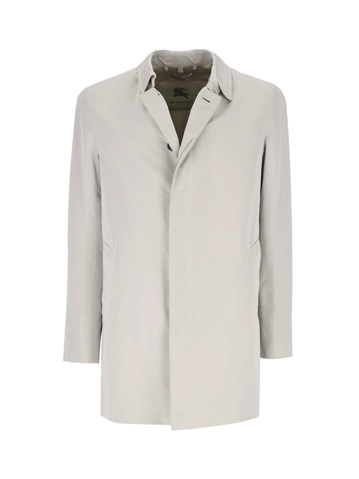 Cappotto auto Burberry grigio gabardine taglia IT 50 UK 40 RRP £1300