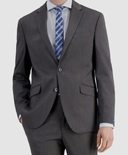  270 Kenneth Cole Reaction Blazer Jacket 40R W33 Men's Gray Polyester Blend NWT