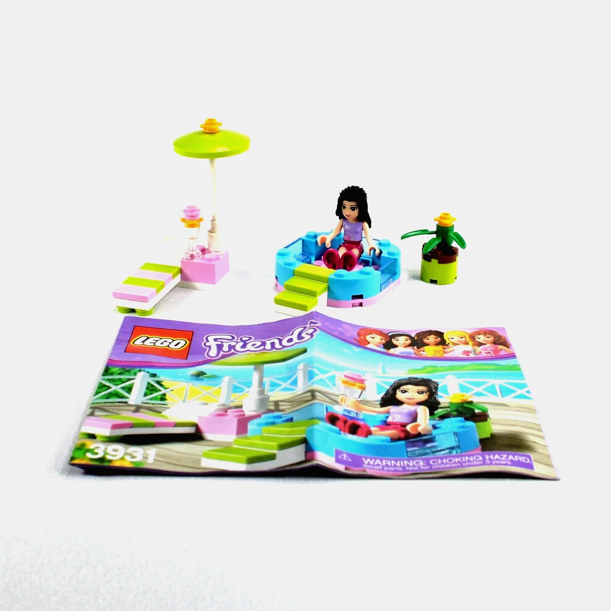 LEGO Friends Emmas Splash Pool Set 3931 Complete with Instructions