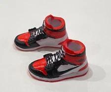 MRA004: Mr. Figure 1/12 painted Red Black White Sneakers for 6" Slim Body