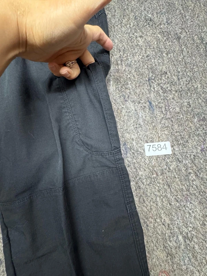 Chalet et Ceci 裤子裁剪亚麻宽腿拉黑色 L 码美国制造 — 第 4/4 张图片