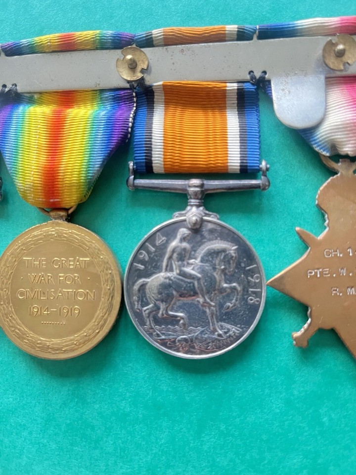 WW1 Four Medals On Bar eBay