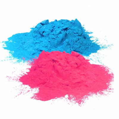 PINK UND BLAU WERFEN FARBPULVER FÜR GESCHLECHT ENTHÜLLEN. 100 % UK GETESTET & UK-BESTAND.