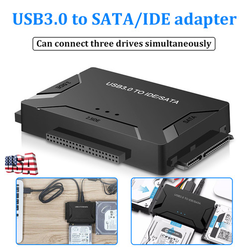 USB 3.0 zu IDE & SATA Konverter Externe Festplatte Adapter Kit -2,5"/3,5" Kabel - Bild 2 von 17
