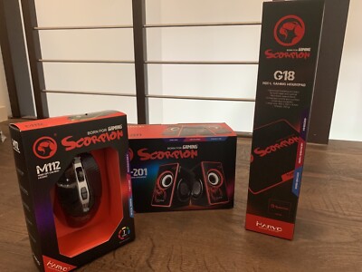 MARVO Gaming Set - Maus, XL Mauspad, USB Lautsprecher, Neu  | OVP
