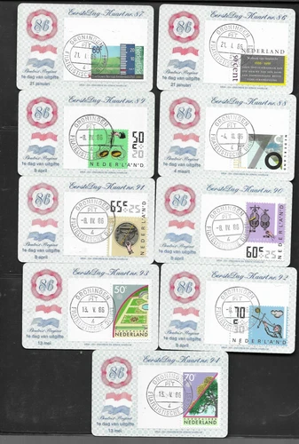 NETHERLANDS 1986 First Day Cover Cards