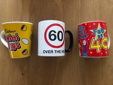 Gebrauchte 3 x Neuheit Geburtstag Tassen - 40. & 60. Geburtstag + Ostertasse