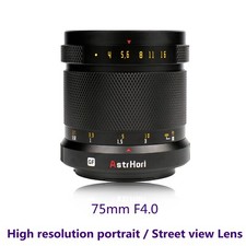 AstrHori 75mm F4.0 Manual Portrait Lens for fujifilm GFX GFX100S GFX50S GFX50R