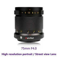 AstrHori 75mm F4.0 Manual Portrait Lens for fujifilm GFX GFX100S GFX50S GFX50R