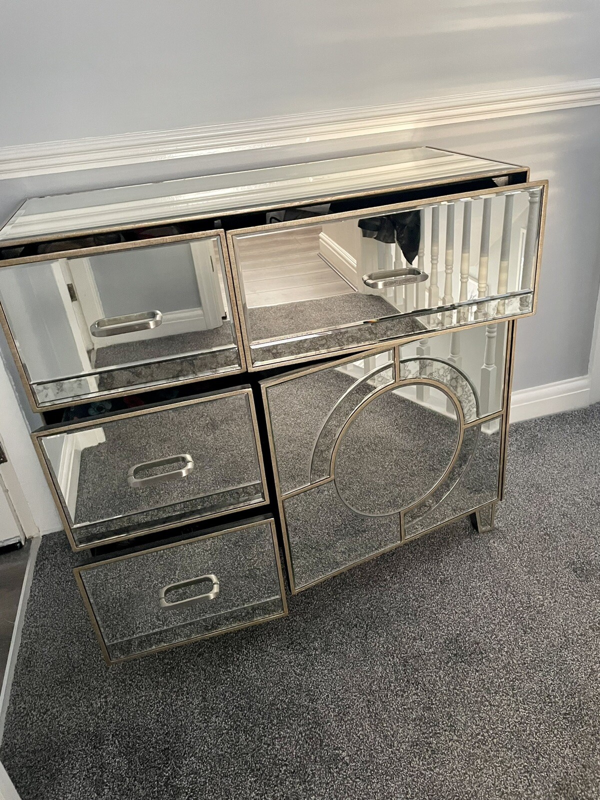 mirrored sideboard eBay