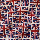 SALE PRICE .. UNION JACK Polycotton Fabric 112cm wide - Perfect for V. E. Day