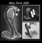 NEW S.n.a.k.e Metal Front Grill Emblem Badge Chrome Black fit all cars