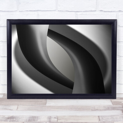 Verflechtung grau Schwamm Abstrakt Twist Schaum Geometrie Formen Wandkunstdruck