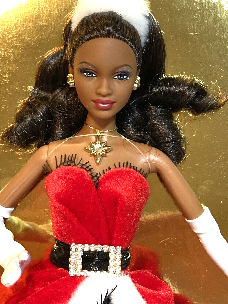 🌺 Barbie Collector African-American Holiday Doll 2007 Mattel