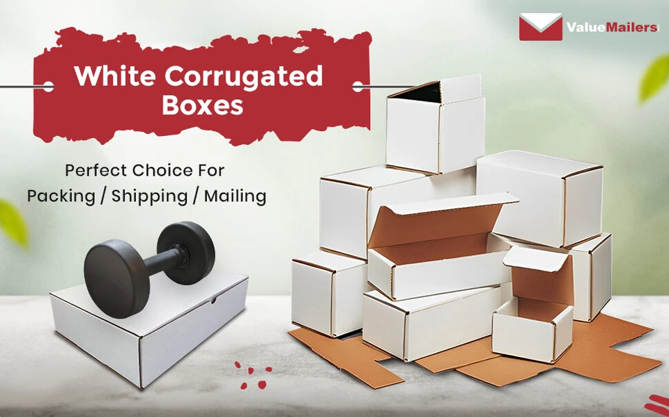White Corrugated Shipping Mailer Packing Box Boxes 6x4x2 6x4x3 6x4x4 50 100 200 - Image 2 of 4