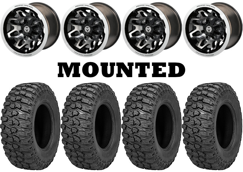 Kit 4 Sedona Trail Saw Tires 28x10-14 on Moose 416X Machined