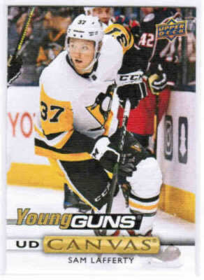 2019-20 UD Series 2 Canvas Young Guns #C228 Sam Lafferty - Pittsburgh Penguins