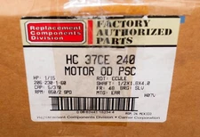 Carrier  HC37CE240 OD PSC Motor 1/15HP 850RPM 2 Spd 5KCP39BGP620S