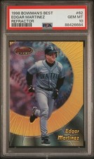 1998 BOWMAN'S BEST REFRACTOR #62 EDGAR MARTINEZ 232/400 PSA 10