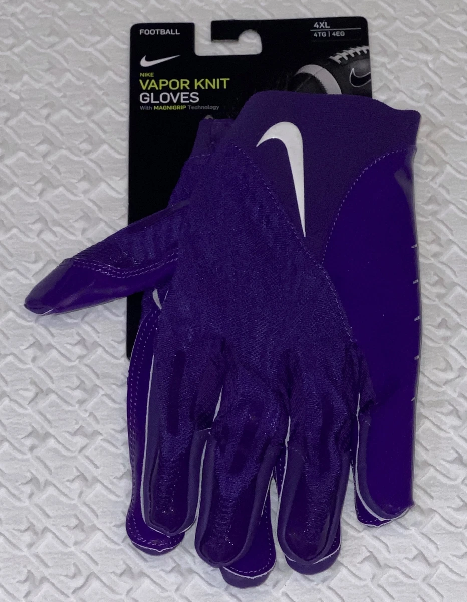 NIKE Vapor Knit 4.0 Purple White Engineered Magnigrip Football 