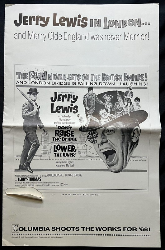 Dont Raise The Bridge, Lower the River (1968) Vintage Press book Jerry Lewis