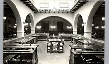 SANBORN'S HOTEL RESTAURANT INTERIOR monterrey mx real photo postcard rppc mexico