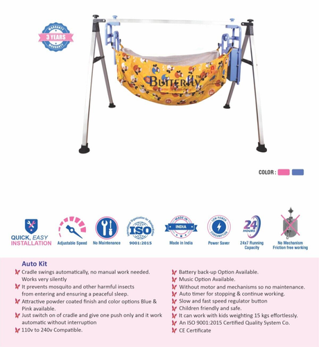 Baby Rock Cuna Automático Kit para Cuna Manual Ghodiyu Jhula - Columpio Automático - Imagen 2 de 4