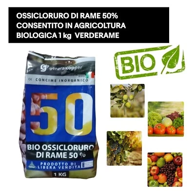 GENERAL COPPER OSSICLORURO DI RAME 50% CONSENTITO IN AGRICOLTURA BIOLOGICA 1 kg VERDERAME