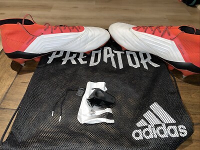Adidas Predator 18.1 SG Leather Red And White Soft Ground Cleats