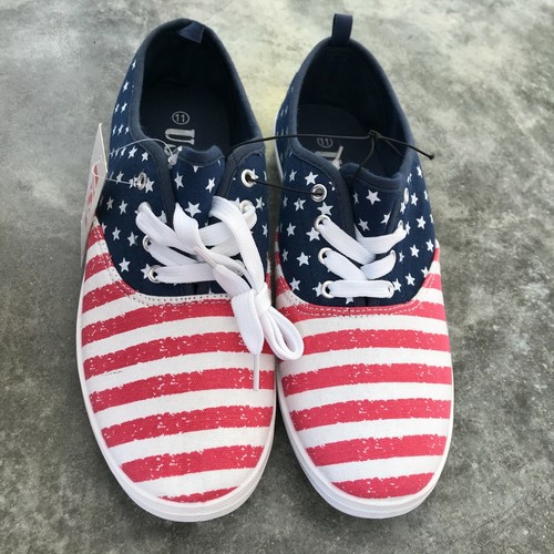 women size 11 AMERICAN FLAG SHOES stars and stripes usa patriotic