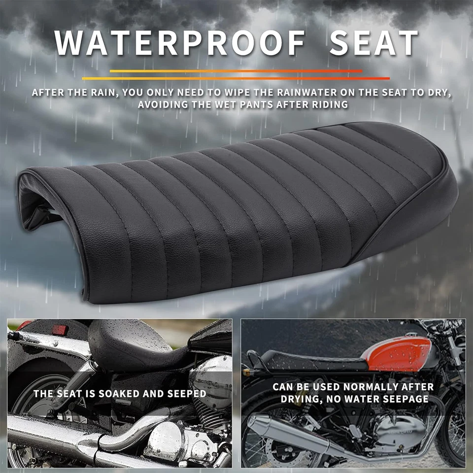 Cojín asiento plano café racer para Honda CL100 CL125 CL175 CL200 CL350 CL360 CL450 Foto 4 de 4