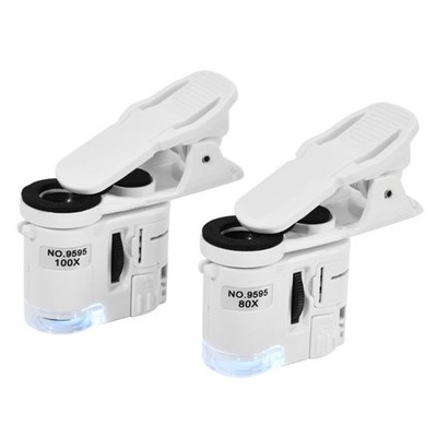 Miniature Adjustable Zoom Magnifier With Double LED Lighting Mode For Currency