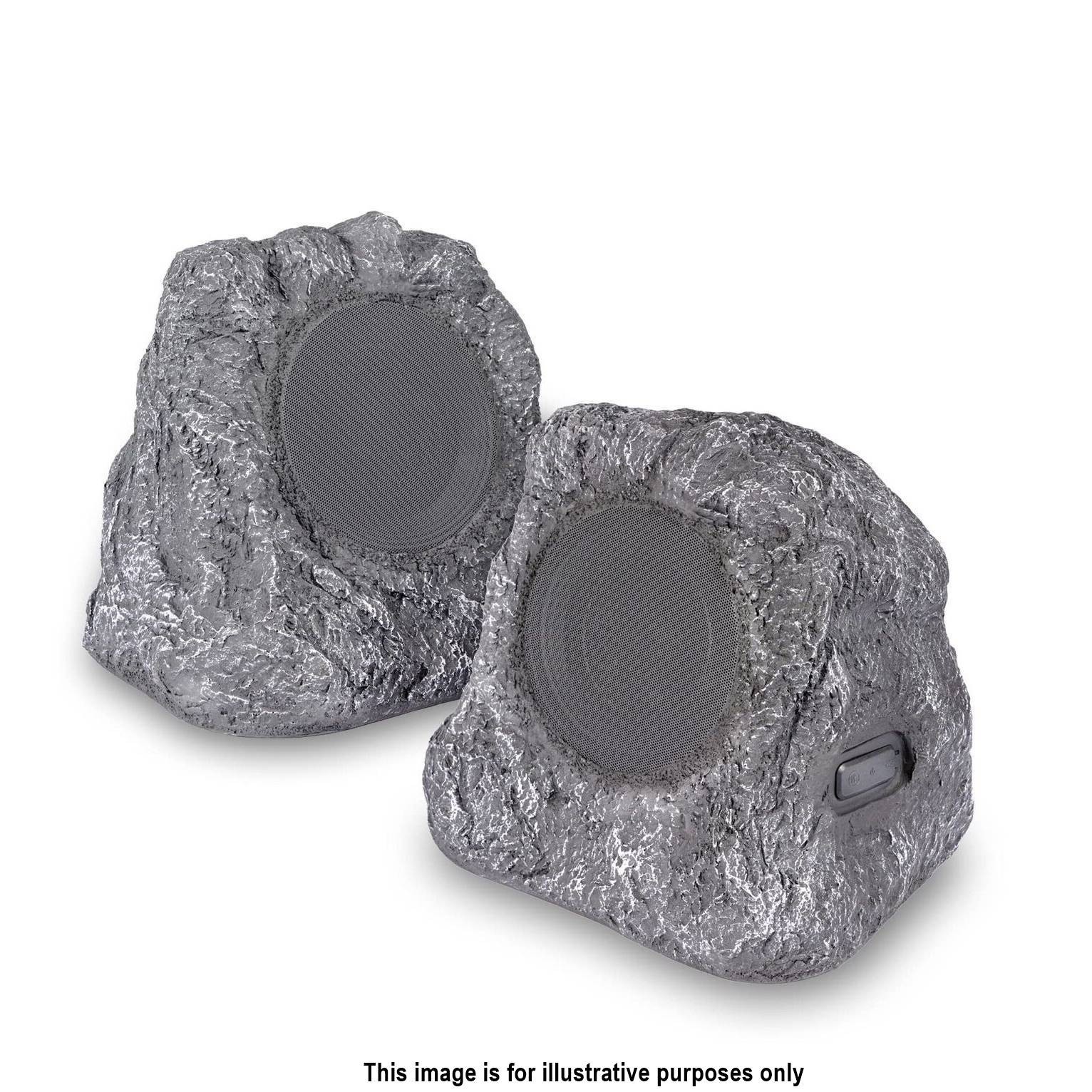 【NEW】INNOVATIVE TECHNOLOGY OUTDOOR WIRELESS USB RECHARGEABLE ROCK SPEAKER (PAIR)