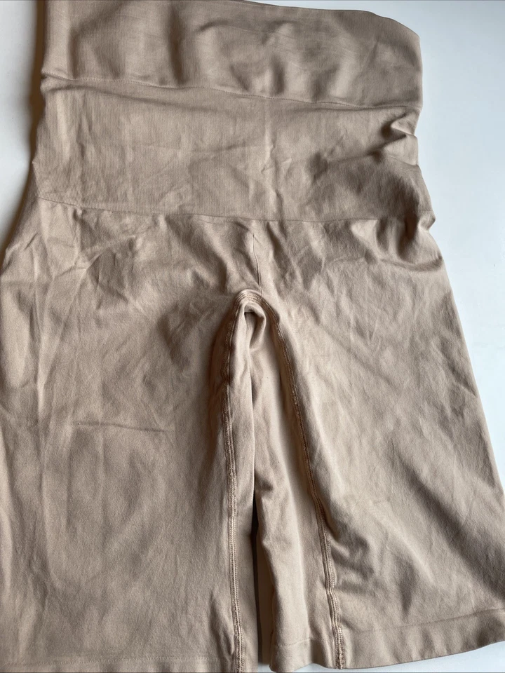 Shear Shapewear High Waist Long Leg Shaper Shorts Girdle Size 1X Beige Slimming - Image 4 of 4