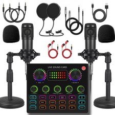 V8max Podcast Equipment Bundle for 2, Voice Changer with BM-800 Podcast Micro...