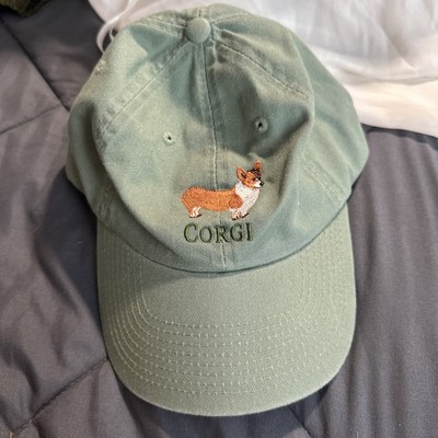 Fahrenheit Headwear Embroidered Corgi Dog Green Baseball Cap