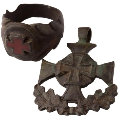 Iron Cross German Ring WW1 wwI WW2 Germany WWII Military award decoration Pendan