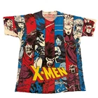 Marvel MEGA PRINT 1993 X-Men AOP Vintage Shirt Sz L Rare Wolverine Rogue Gambit