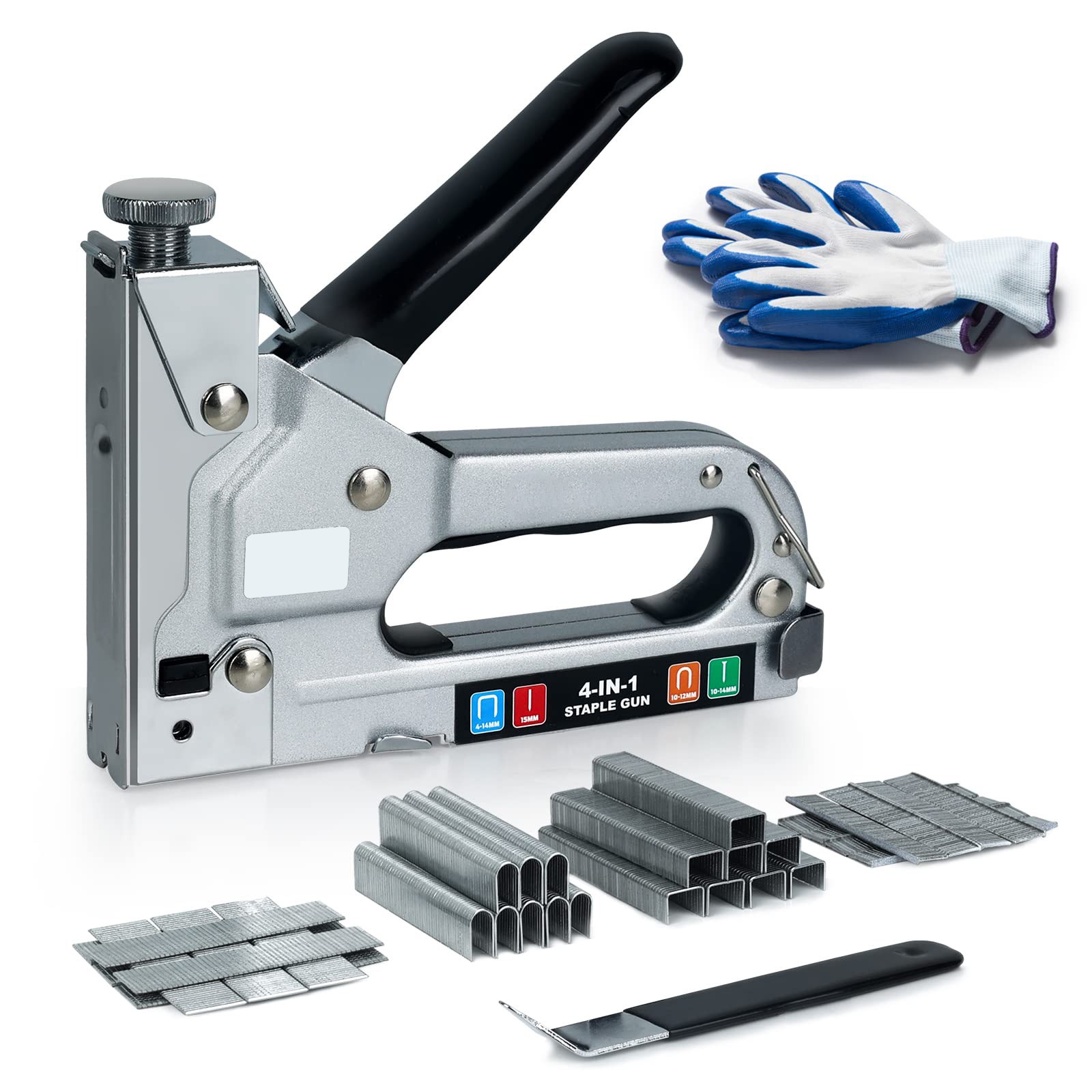 Upholstery Staple Gun, Manual, 4 In 1 Design, Includes Stapl