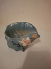 Roseville Magnolia Blue 1943 Vintage Art Pottery Conch Shell Planter Vase 453-6