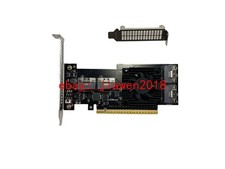 PCIe 4.0 x16 to Four SlimSAS SFF-8654 Switch Adapter support 8 NVMe PEX88048 US