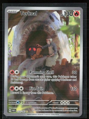 Torkoal 172/167 Illustration Rare Twilight Masquerade Pokemon NM