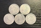 Morgan Silver Dollar Lot of 5 $1 Coins 1885-1897
