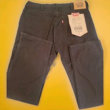 NWT Levi 505 Regular Workwear Jeans 38x34 Black Vintage Tag