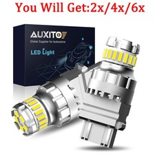 Auxito 3157 White Led Bulbs 6500k Back Up Reverse Light Parking Brake Lamps 2-6x